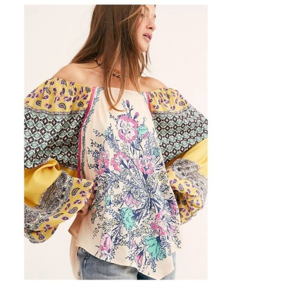 Free People Tops - Free People Positano Printed Blouse.